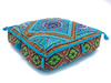 ORIENTALNA PUFA KWADRATOWA NIEBIESKA (PUF, ETNO, Z INDII)