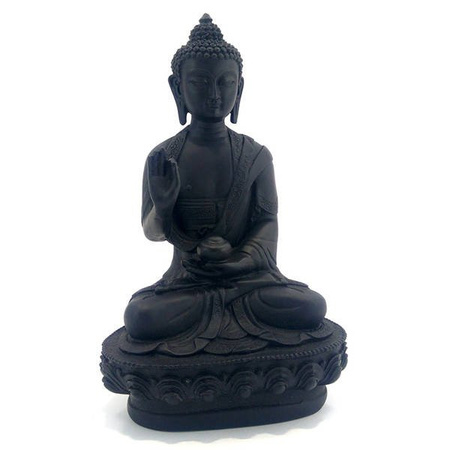 Figurka medytujący Budda Buddha czarna Indie 30cm