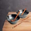 Zestaw misek do ramen dla dwóch osób, z pałeczkami i chochlą, Uzu