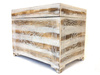 DREWNIANA SKRZYNIA (KUFEREK, RĘKODZIEŁO, INDONEZJA, SZER. 60 CM)