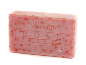 MYDŁO MARSYLSKIE - PŁATKI RÓŻY (100g, 72% BIO RÓŻANE Z RÓŻĄ)