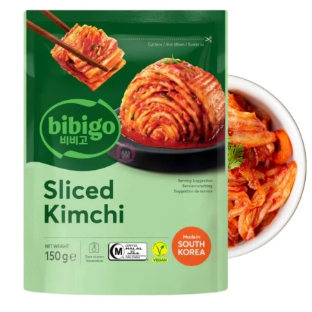 Kimchi kiszona koreańska kapusta pekińska w kawałkach, Bibigo 150g