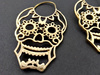 KOLCZYKI MUERTOS ZŁOTE (MOSIĄDZ, CZASZKI, SKULL)