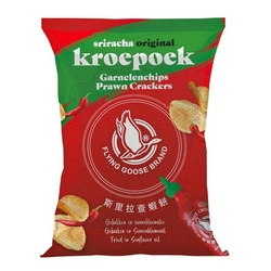 Chrupki prażynki krewetkowe z chili, sriracha Flying Goose 80g