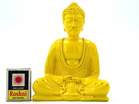 FIGURKA BUDDA (WYS. 16CM, BUDDHA, ŻÓŁTY)