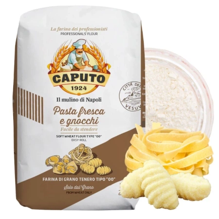 Włoska mąka pszenna do makaronu, klusek, gnocchi, typ 00 1kg, Caputo