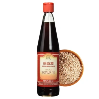 Olej sezamowy, z prażonych ziaren sezamu 100%, Oh Aik Guan 650 ml