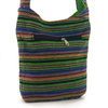 INDYJSKA TOREBKA MAŁA WOREK NA RAMIĘ (PASKI, BAWEŁNA, INDIE)