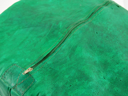 PUF MAROKAŃSKI SKÓRZANY (PUFA, MAROKO, ZIELONY, 40CM)
