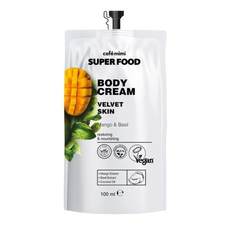 Cafe Mimi Krem do ciała Mango i bazylia nawilżający odżywiajacy 100ml