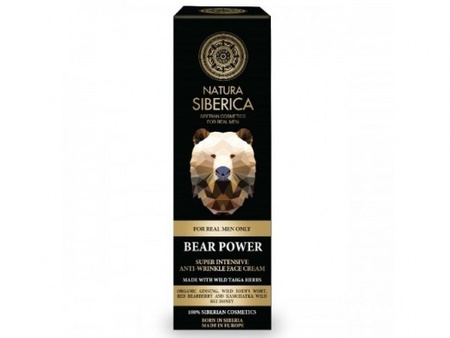KREM DO TWARZY PRZECIWZMARSZCZKOWY DLA MĘŻCZYZN NATURA SIBERICA FOR MEN SIŁA NIEDŹWIEDZIA
