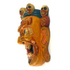 MASKA TYBETAŃSKA MAHAKALA  ŻÓŁTY (TYBET, WYS. 21CM)
