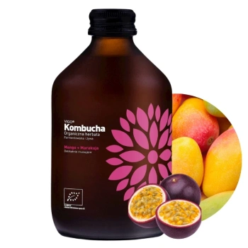 Kombucha mango marakuja fermentowana herbata  bio Vigo 330ml