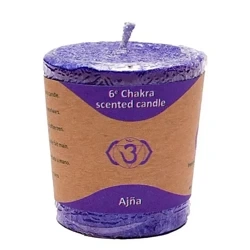 Świeca czakralna czakra trzeciego oka indygo