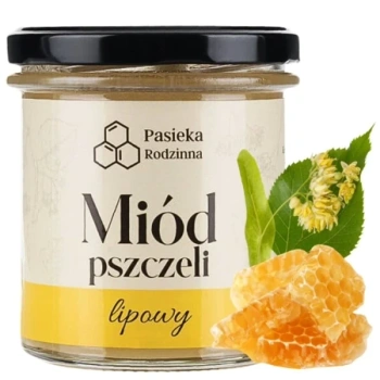 Miód lipowy naturalny, Pasieka Rodzinna, Polska 410g