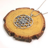 Wisiorek Shri Yantra, srebrny kolor (naszyjnik metalowy, na łańcuszku)