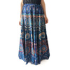 Długa spódnica na gumce granatowa mandala (bawełna Indie)