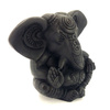 Figurka czarna Ganesha z gołą głową (Ganesh 13 cm) 