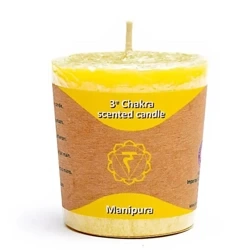 Świeca czakralna czakra splotu słonecznego żółta