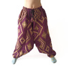 Szarawary spodnie ciepłe aztek (śliwkowe, alladynki, Indie)