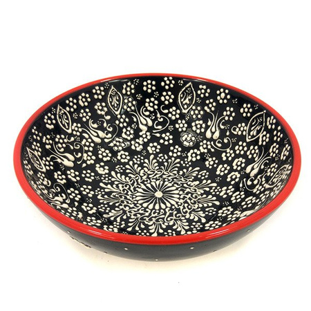 MISKA CERAMICZNA CZARNA (RĘKODZIEŁO TURCJA 15CM)