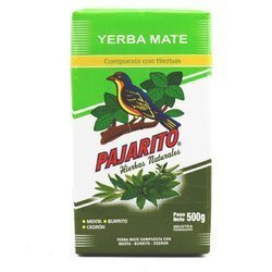 YERBA MATE PAJARITO HIERBAS (500G, BIO, MIĘTOWA)