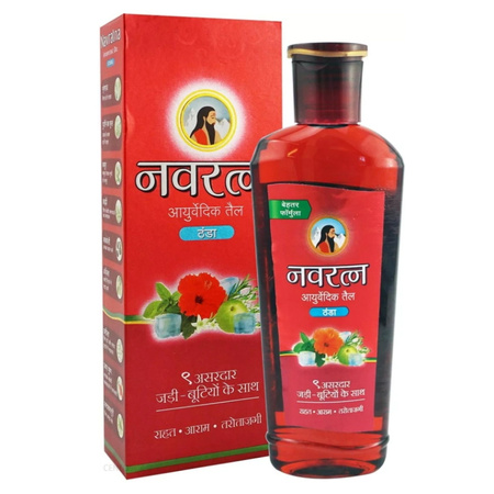 Olejek Navratna Oil do pielęgnacji włosów i masażu Himani (Ajurwedyjski 300 ml)
