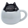  Kubek ceramiczny z pokrywką, w kształcie kota, 450ml