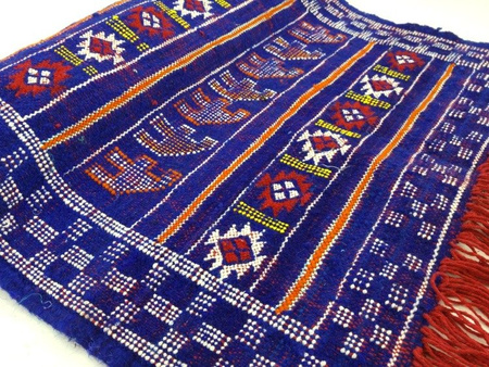 KILIM Z MAROKO 120X65 CM (JEDWAB, WEŁNA, DYWAN)