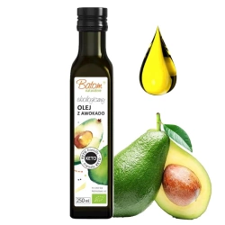 Olej z awokado, tłoczony na zimno, keto bio, 250 ml Batom