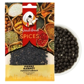 Pieprz kampot, fermentowany i solony, oryginalny z Kambodży, Sindibad 15g