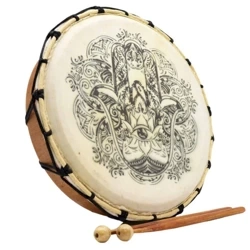 Bęben Szamański Hamsa z pałeczkami instrument 30cm