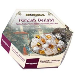 Lokum turecki przysmak, pistacja, kokos, słodycze Koska 250g