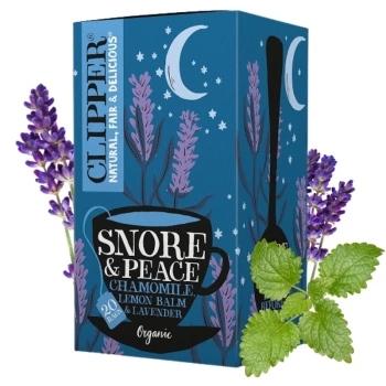 Herbata ziołowa z melisą i lawendą Bio Snore&Peace Clipper 20 sasz.