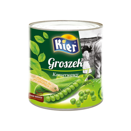 Groszek konserwowy, zielony w puszce 400g Kier