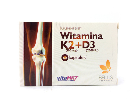 WITAMINA K2 MK-7 + D3 (100µg + 50µg, 60 KAPSUŁEK, SUPLEMENT, WITAMINY)