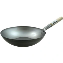 Wok blaszany płaski spód patelnia 35 cm