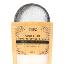 Sól do kąpieli Przeziębienie i grypa, z olejkami eterycznymi, 350g