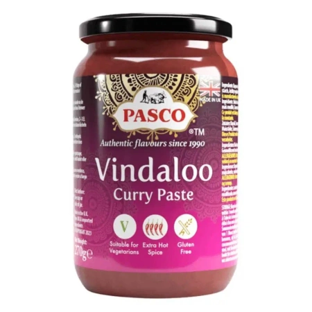 Pasta curry Vindaloo, ostra pasta indyjska, Pasco 270g