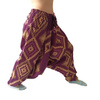 Szarawary spodnie ciepłe aztek (śliwkowe, alladynki, Indie)