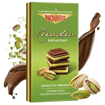 Czekolada mleczna z kremem pistacjowym Novi Cuadro 110g