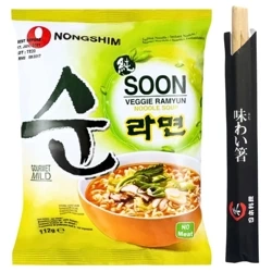 Zupka Instant Veggie Ramyun wegetariańska zupa Korea pałeczki GRATIS