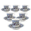 Filiżanki do kawy po turecku Gozde Topkapi, turecka porcelana, zestaw 6 szt.