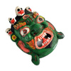 Maska drewniana mahakala (zielona, 22cm, Tybet)