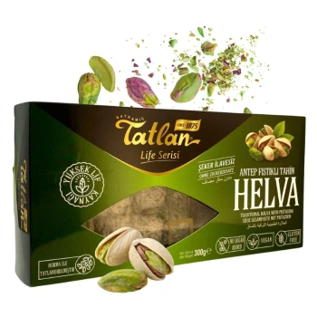 Chałwa turecka pistacjowa bez cukru słodzona daktylami Tatlan 300g