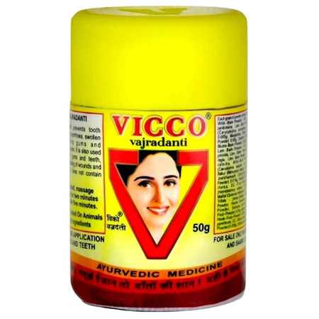 PROSZEK DO ZĘBÓW VICCO VAJRADANTI AJURWEDA Z INDII 50g