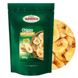 Chipsy bananowe, banany suszone, Targroch 500g