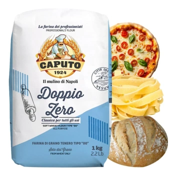 Włoska mąka pszenna uniwersalna, typ 00, Classica Doppio 1kg, Caputo