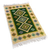 DYWAN CHODNIK KILIM TURECKI KWADRATY ZIELONY 120 x 180 cm