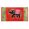 Portfel skórzany pomarańczowy słoń, duży, z przegródkami Indie